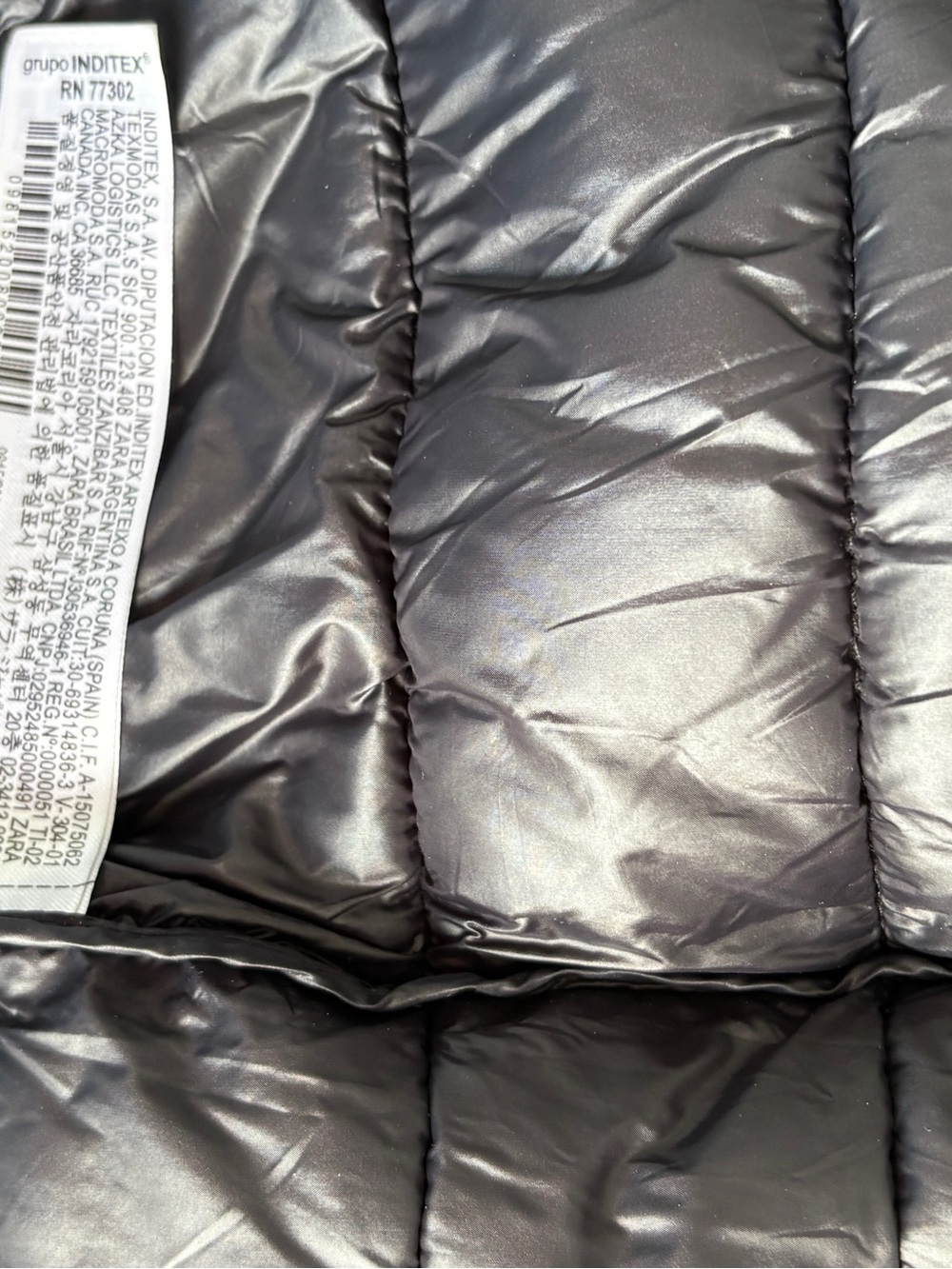 Zara Black Hooded Puffer Jacket - Picture 5 of 5